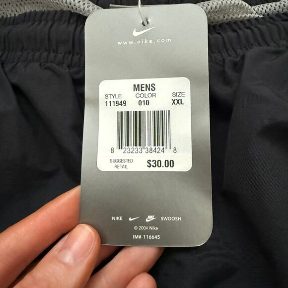Mens Vintage Nike Swim Trunks Black Drawstring Mesh Lining Board Shorts XXL NWT - Picture 6 of 12